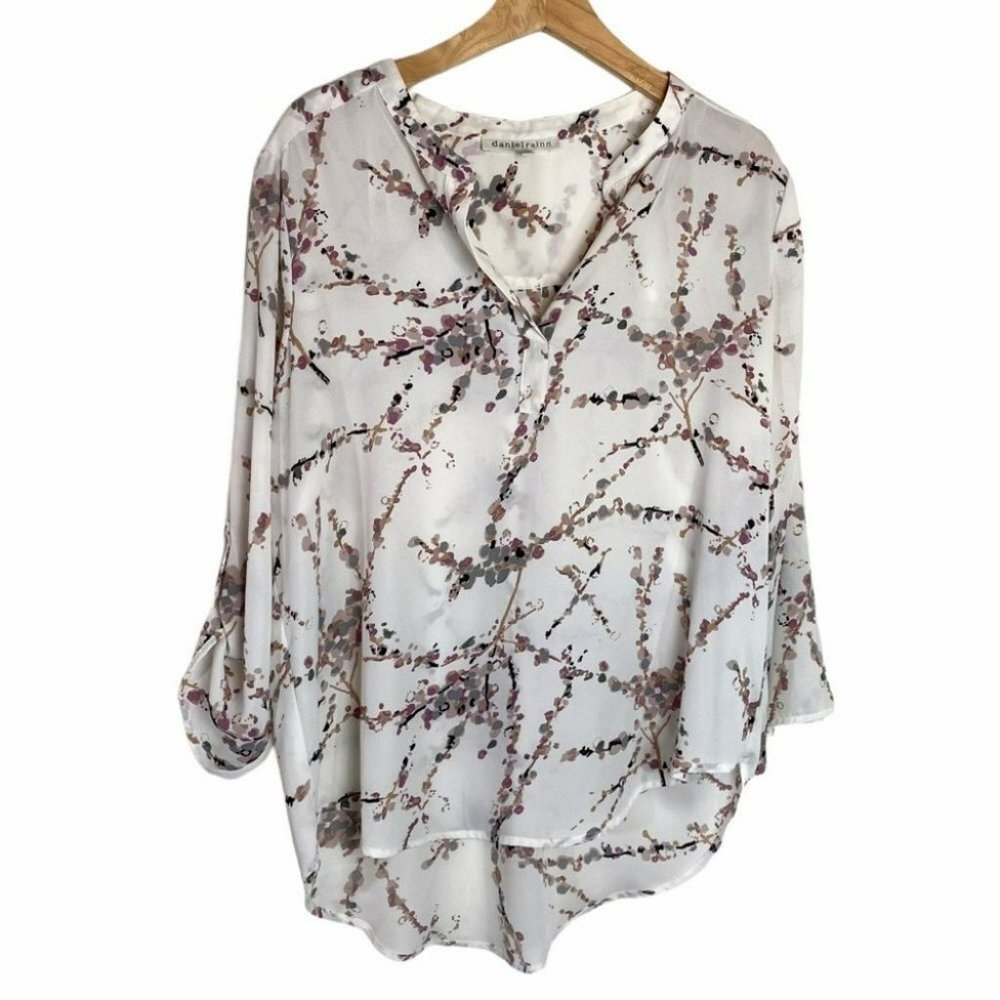 Daniel Rainn Ivory floral cherry blossom tunic - L